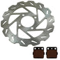 Solid Spare Rear Wave Disc Brake Rotor & Semi-Metallic Pads for Yamaha Raptor 250 2008-2013