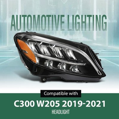 Solid Spare Full LED Headlight Right Passenger Side Fit For 19-21 Mercedes Benz C300 W205