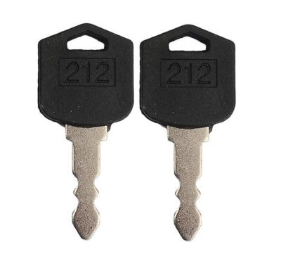 Solid Spare (2) Ignition Keys For Doosan Daewoo Forklift D25 D35 G25 G35 # 212, D554212