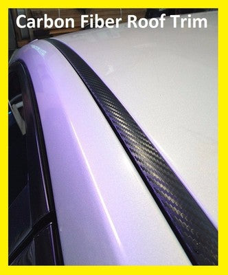 Solid Spare For 2002-2009 AUDI A8 BLACK CARBON FIBER ROOF TOP TRIM MOLDING KIT