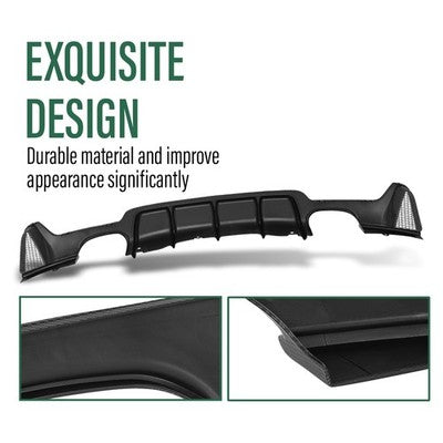 Solid Spare Rear Bumper Diffuser Carbon Look Fit For 14-20 BMW F32 F33 F36 4 Series M Sport