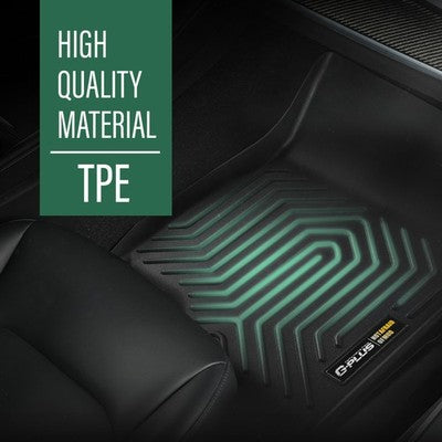 Solid Spare 3D Molded TPE Floor Mats Cargo Liner Fit For 2021-2024 Tesla Model S All Weather