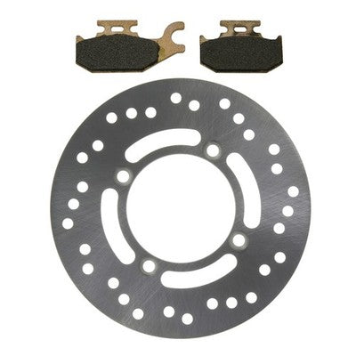 Solid Spare Rear Disc Brake Rotor Semi-Metallic Brake Pads for Can-Am DS650 Baja X 2000-2007