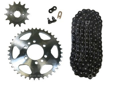Solid Spare Black 520x98 O-Ring Chain & 14/41 Sprockets for Suzuki QuadSport Z400 2003-2008