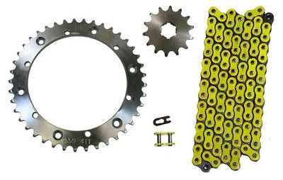 Solid Spare Yellow 520x104 Drive Chain & 14/41 Sprockets for Yamaha Banshee 350 1989-2006
