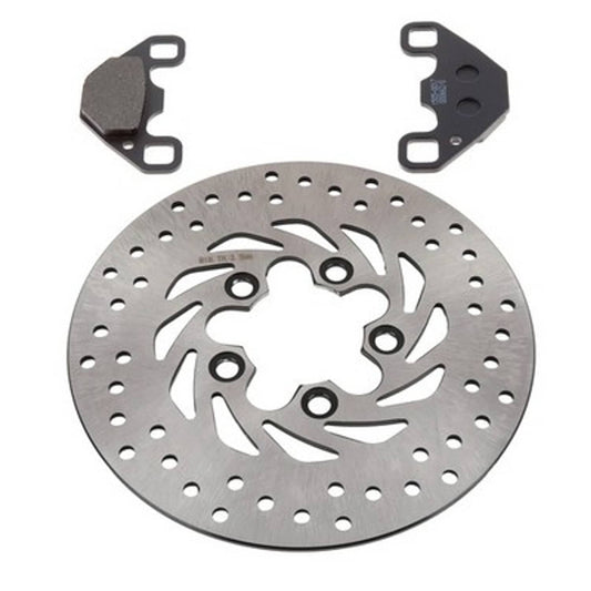 Solid Spare Rear Brake Rotor & Semi-Metallic Pads for Polaris RZR 170 fits 2009-2016 models