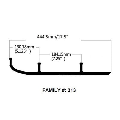 Solid Spare Bottom Line 4" Carbides for Simmons GEN III Flexi-Skis Generation 3
