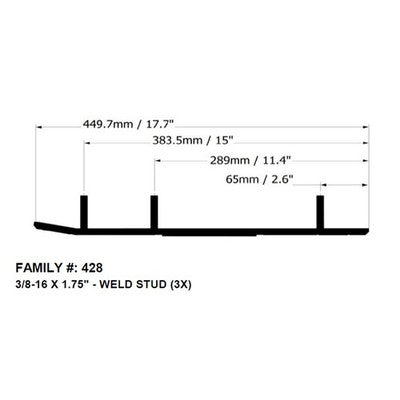 Solid Spare Bottom Line 4" Carbides Runners Skags for Ski-Doo many 1997-1998 Models