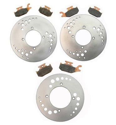 Solid Spare Front Rear Brake Rotors & Pads for Can-Am Outlander Max 400 STD 4x4 - 2007 2008
