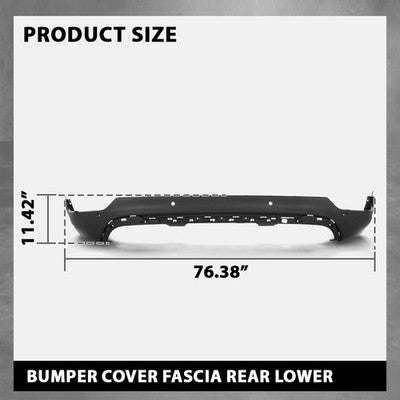 Solid Spare Rear Lower Bumper Cover Fit For 15-18 Lincoln MKC EJ7Z17K835AD FO1115108