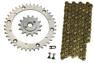 Solid Spare Gold 520x94 O-Ring Drive Chain & 14/40 Sprockets for Yamaha Blaster 200