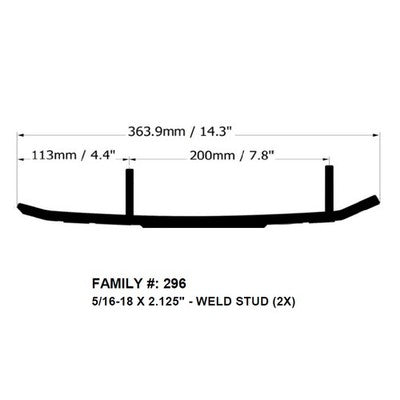 Solid Spare Bottom Line 4" Carbides Runners Skags for Polaris RMK fits 2003-2006 Models
