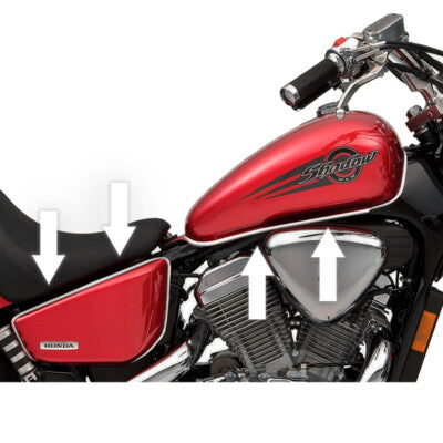 CHROME MOTORCYCLE TANK FENDER WINDSHEILD TRIM - 20 ft Roll