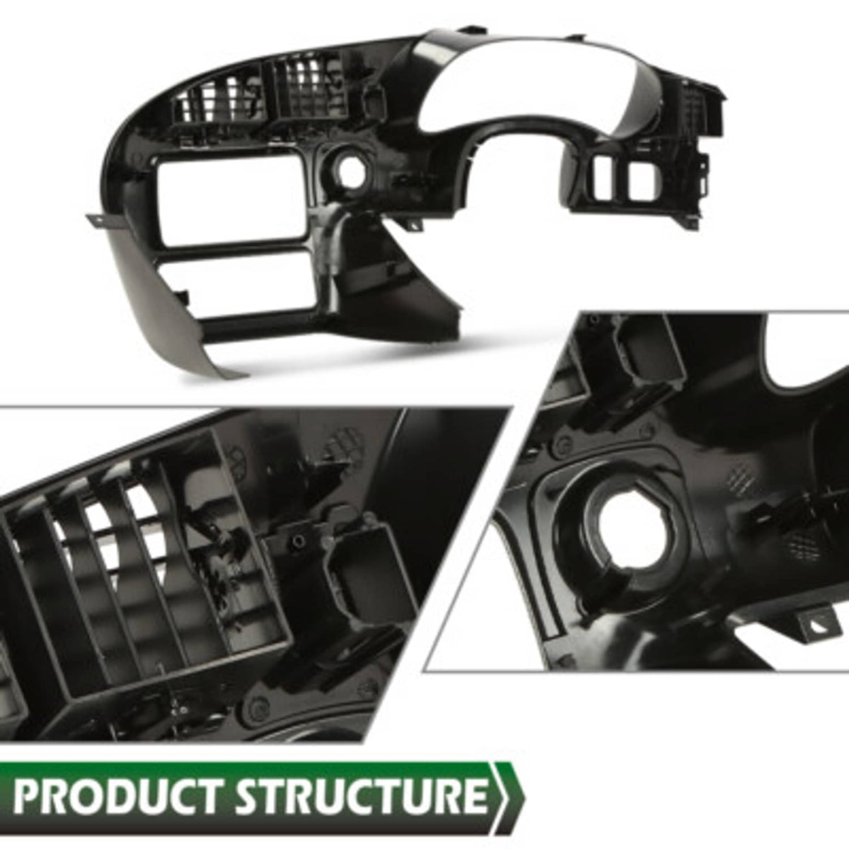 Solid Spare Fit For 2000-2005 Monte Carlo SS Instrument Cluster Radio Dash A/C Vent Bezel