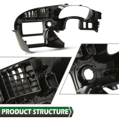 Solid Spare Fit For 2000-2005 Monte Carlo SS Instrument Cluster Radio Dash A/C Vent Bezel