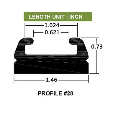 Solid Spare SPI Black Snowmobile Slide Rail Runner Shoe Slider for Ski-Doo 56" Profile 28