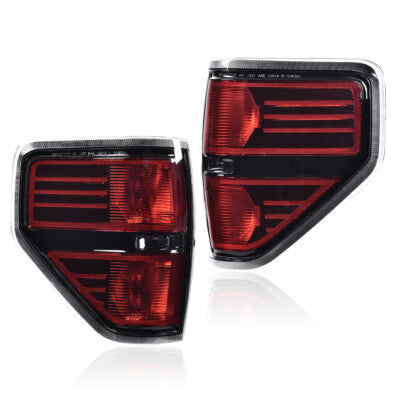 Solid Spare Rear Tail Lights Brake Lamps Assembly Fit For 2009-2014 Ford F-150 Pickup Truck