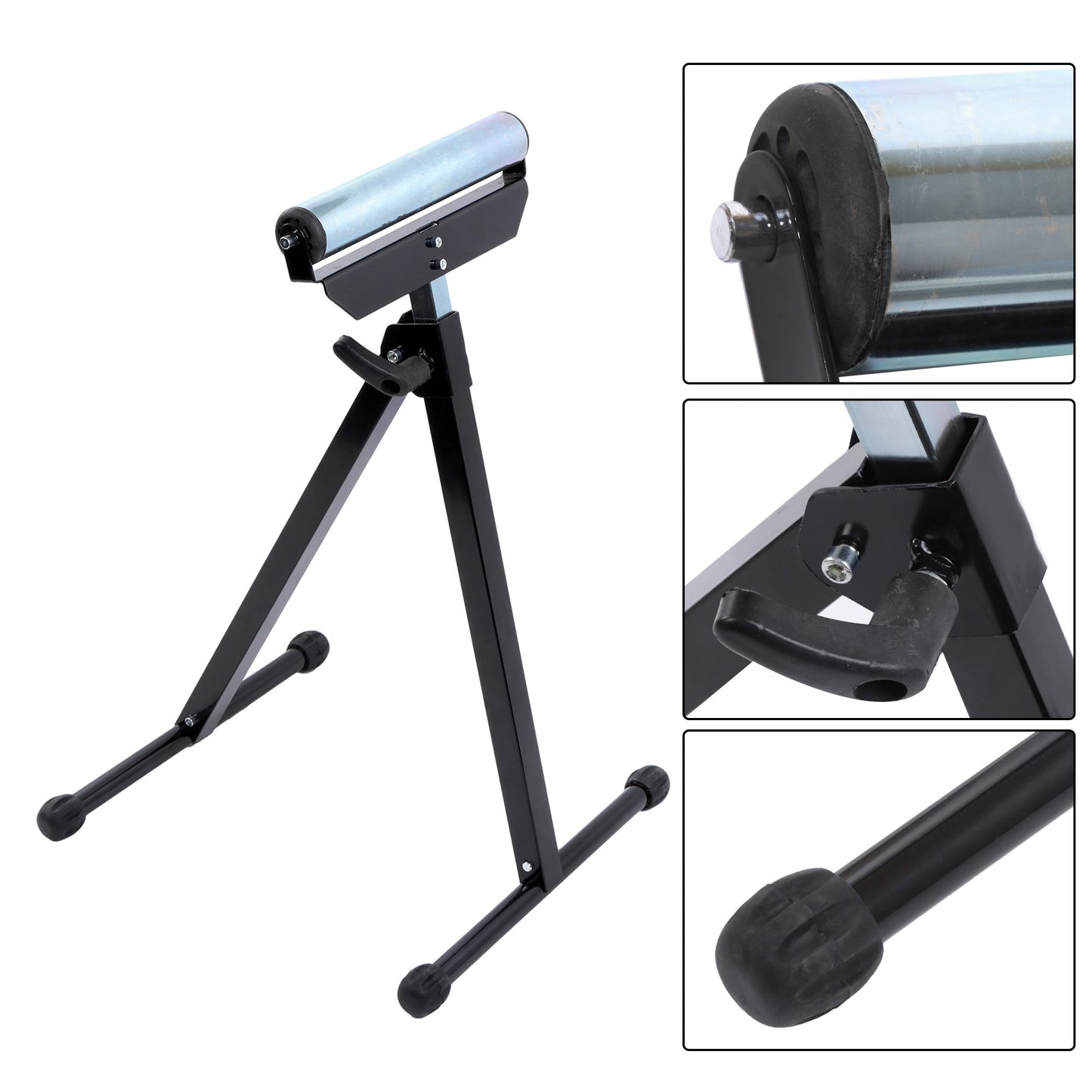 Solid Spare 2 PCS 132 Lbs Load Capacity Folding Roller Stand, Adjustable 26-3/4" to 42-1/5"