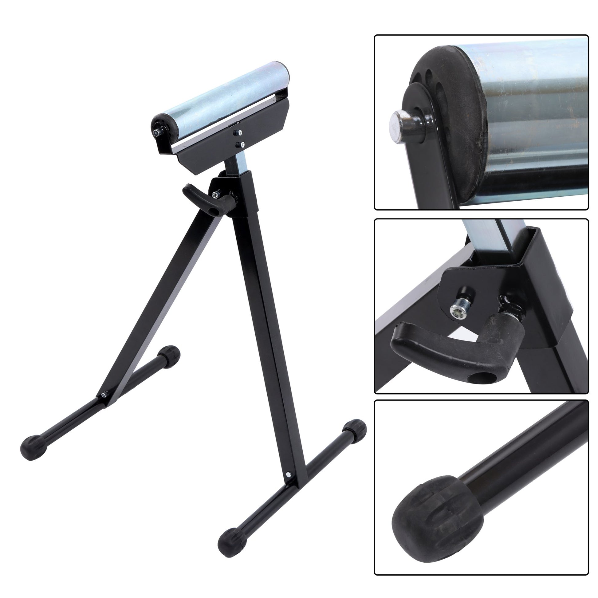 Solid Spare 2 PCS 132 Lbs Load Capacity Folding Roller Stand, Adjustable 26-3/4" to 42-1/5"