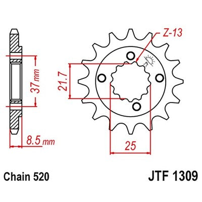 JT Sprockets 15 Tooth Front Sprocket for Honda TRX400EX Sportrax fits 2005-2014
