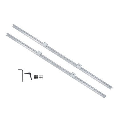 Solid Spare 2Pcs SBR20-1500mm Linear Shaft Rail W/ 4Pcs SBR20UU Square Type Bearings Block
