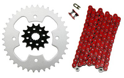 Solid Spare Red 520x98 Drive Chain & 14/38 Sprockets for Polaris Outlaw 525 S 2008-2010
