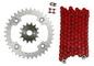 Solid Spare Red 520x96 Drive Chain & 14/36 Sprockets for Suzuki LT-R450 Quadracer R450