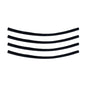 4x BLACK 8" DOOR EDGE GUARD TRIM MOLDING PROTECTORS - Cover Accident Prone Area