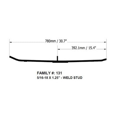 Solid Spare Bottom Line 4" Carbides for Arctic Cat fits many 1980-1992 Snowmobiles