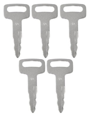 Solid Spare (5) Ignition Keys For Nissan Forklift Heavy Equipment NEW # 1A, KEY00-GB01A