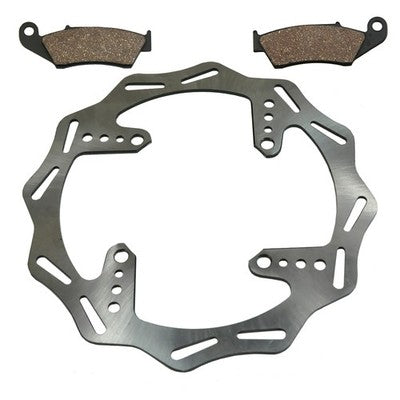 Solid Spare Front Disc Brake Rotor & Semi-Metallic Brake Pads for Suzuki RM-Z450 2005-2016