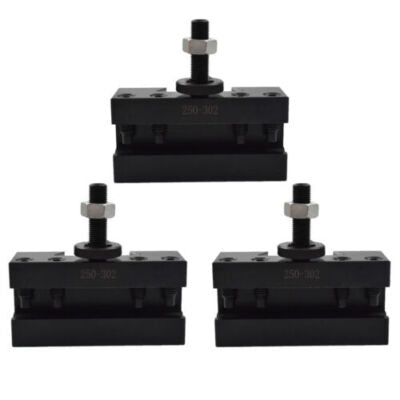 Solid Spare 3Pc CXA #2 250-302 Quick Change Tool Post Boring, Turning & Facing Holder