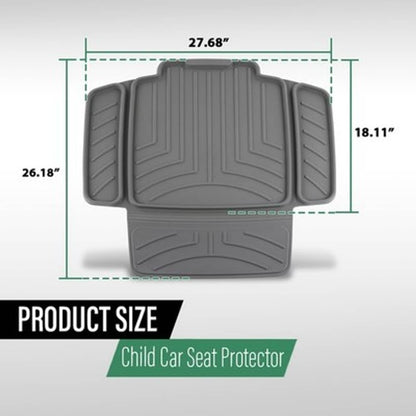 Solid Spare TPE Car Seat Protector | Waterproof, Anti-Slip for Baby & Child Seats Gray