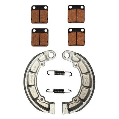Solid Spare Front Brake Pads & Rear Brake Shoes for Kawasaki Prairie 300 Prairie 400 2x4 4x4