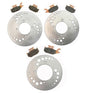 Solid Spare Front Rear Brake Rotors & Pads for Can-Am Outlander 400 EFI - 2009 2010 2011