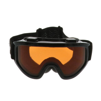 Lunatic Motocross ATV MX Goggles Adult Dual Lens - Black with Amber Lens