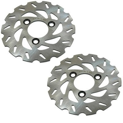 Solid Spare 2 Front Wave Pattern Disc Brake Rotors for Suzuki Quadsport 250 LT-Z250 LTZ250