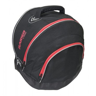 Solid Spare Raider Elite Premium Helmet Storage Bag - Soft Fleece Lining - Black/Red