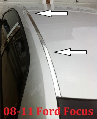 For 2008-2011 FORD FOCUS CHROME ROOF TOP TRIM MOLDING KIT