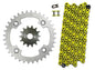 Solid Spare Yellow 520x96 Drive Chain & 14/36 Sprockets for Suzuki LT-R450 Quadracer R450