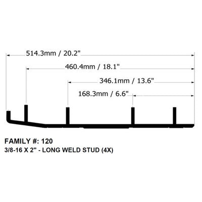 Solid Spare Bottom Line 6" DUAL Runner Carbides for Arctic Cat most 1996-2008 w/Plastic Skis