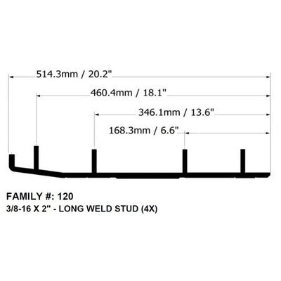Solid Spare Pair of Bottom Line 4" DUAL Runner Carbides for Arctic Cat ZRT 600 800 1996-2002