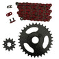 Solid Spare Red 520x60 Drive Chain & 12/32 Sprockets for Polaris RZR 170 fits 2009-2016