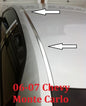 For 2006-2007 CHEVY MONTE CARLO CHROME ROOF TOP TRIM MOLDING KIT