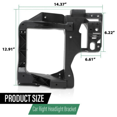 Solid Spare Headlight Mounting Bracket Right Passenger Side Fit For 14-18 Jeep Cherokee
