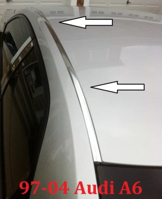 For 1997-2004 AUDI A6 CHROME ROOF TOP TRIM MOLDING KIT