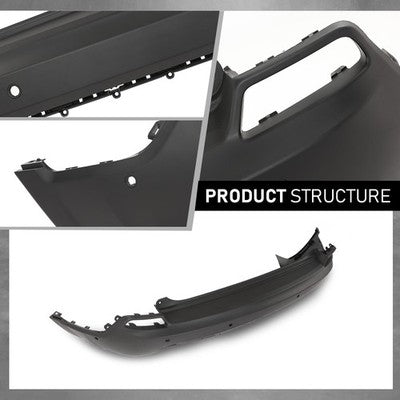 Solid Spare Rear Lower Bumper Cover Fit For 2019-2023 Jeep Cherokee 68407957AA CH1100A49