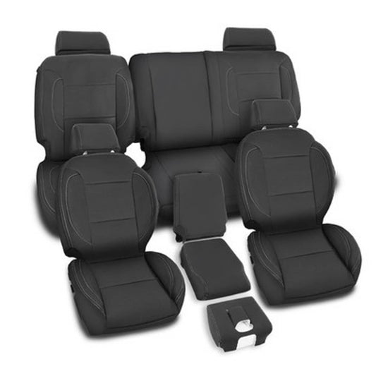 Solid Spare Fit For 2014-2018 Chevy Silverado LT DOUBLE Cab Full Set Seat Covers Replace