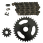 Solid Spare Black 520x60 Drive Chain & 12/32 Sprockets for Polaris RZR 170 fits 2009-2016