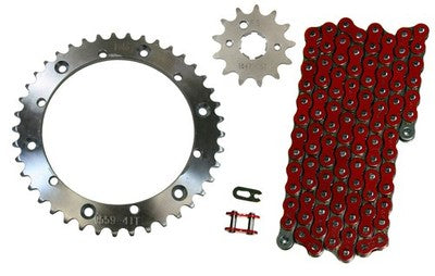 Solid Spare Red 520x104 Drive Chain & 13/41 Sprockets for Yamaha Banshee 350 1989-2006
